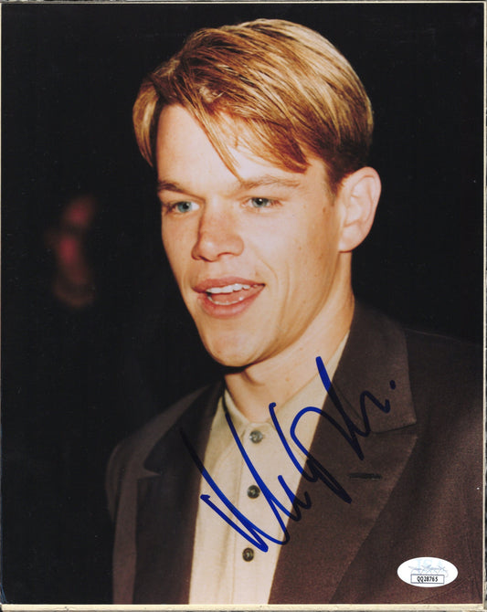 Matt Damon Signed Photo 8x10 - Rare Full Name! JSA and PSA Letter Double Certified Authentic QQ28765