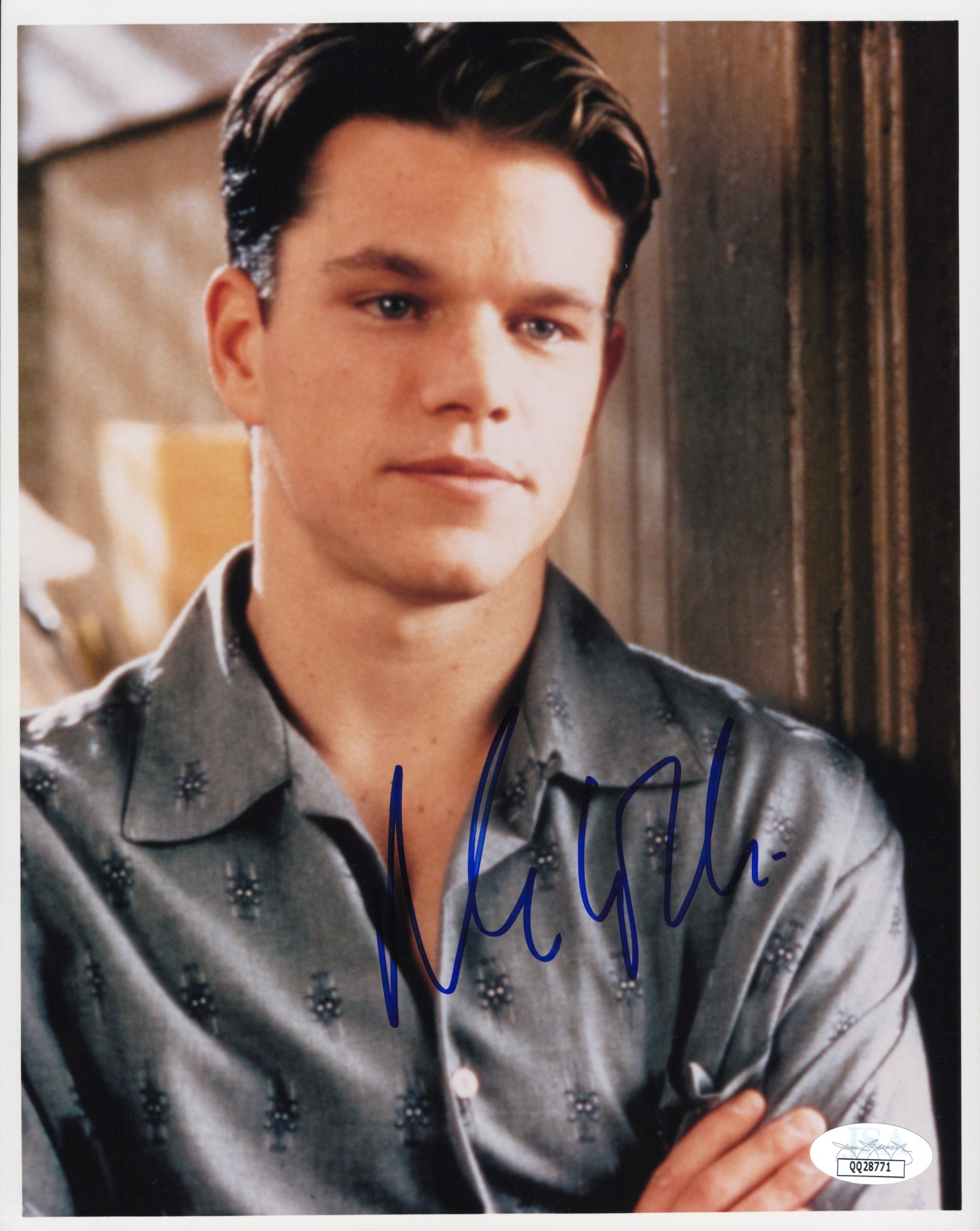 Matt Damon Signed Photo 8x10 Rare Full Name Signature PSA JSA Letter V ...