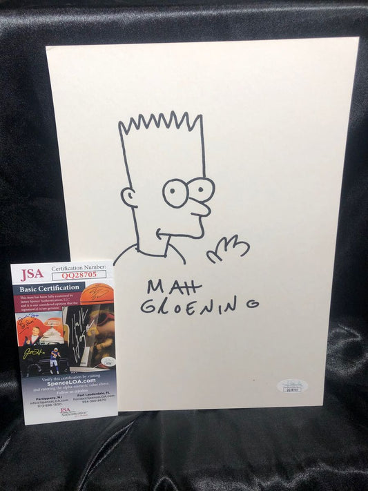 Matt Groening autograph and sketch w/ JSA Certification