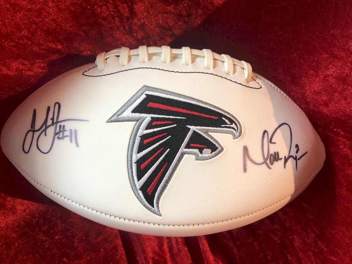 Matt Ryan & Julio Jones Guaranteed Authentic Autographed Football Shadowbox