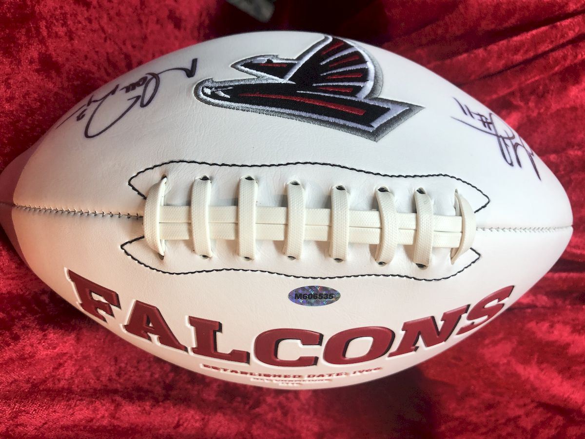 Matt Ryan & Julio Jones Guaranteed Authentic Autographed Football Shadowbox