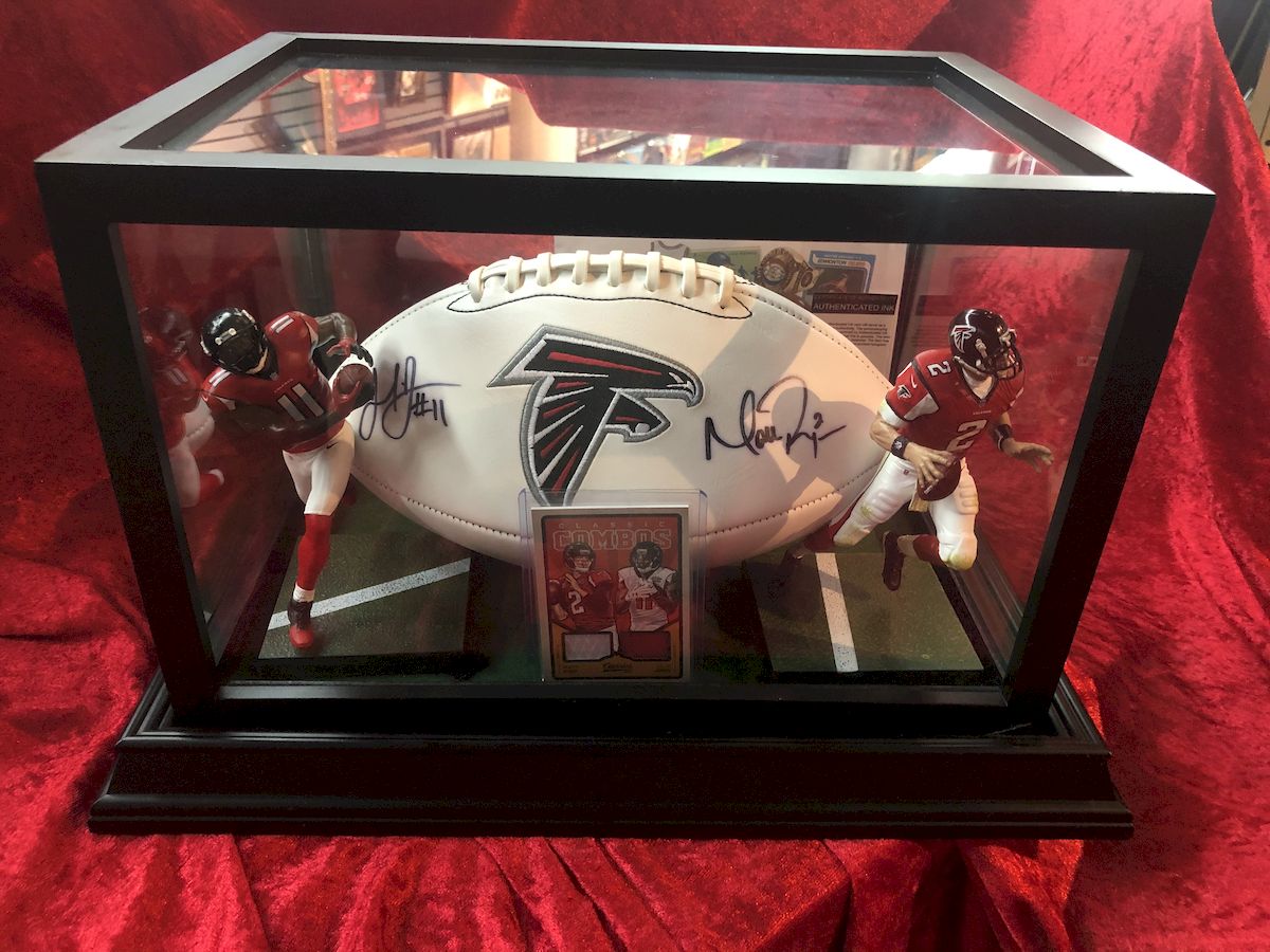 Matt Ryan & Julio Jones Guaranteed Authentic Autographed Football Shadowbox