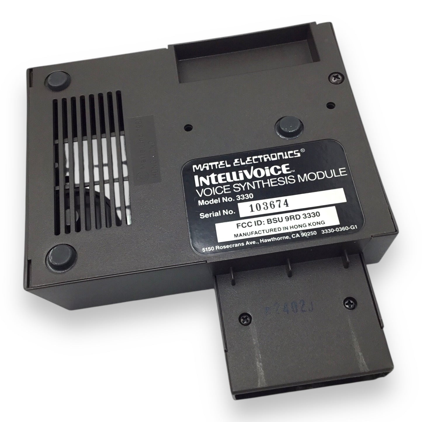 Mattel Intellivision 2609 Console w/ Controllers, RF Cable & Intellivoice Module – Tested