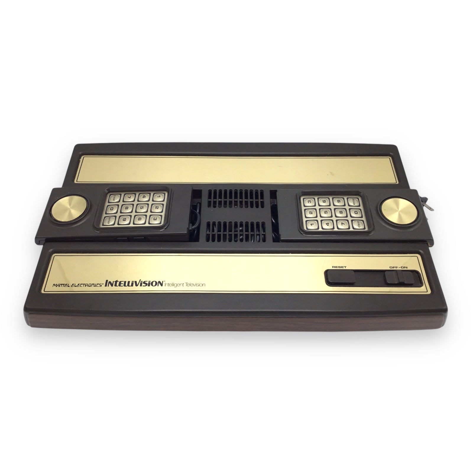 Mattel Intellivision 2609 Console w/ Controllers, RF Cable & Intellivoice Module – Tested