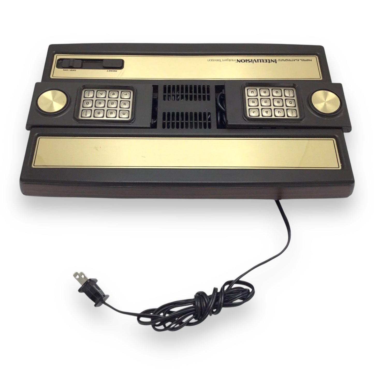 Mattel Intellivision 2609 Console w/ Controllers, RF Cable & Intellivoice Module – Tested