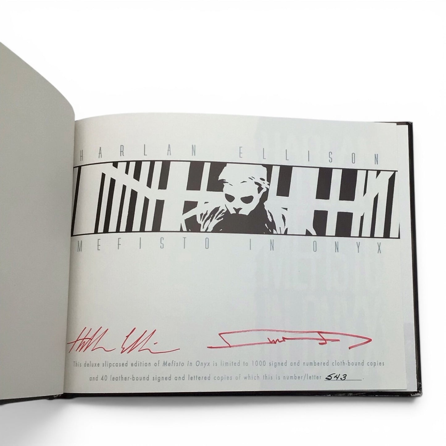 Mefisto in Onyx by Harlan Ellison - Signed Hardcover with Leather Slipcase