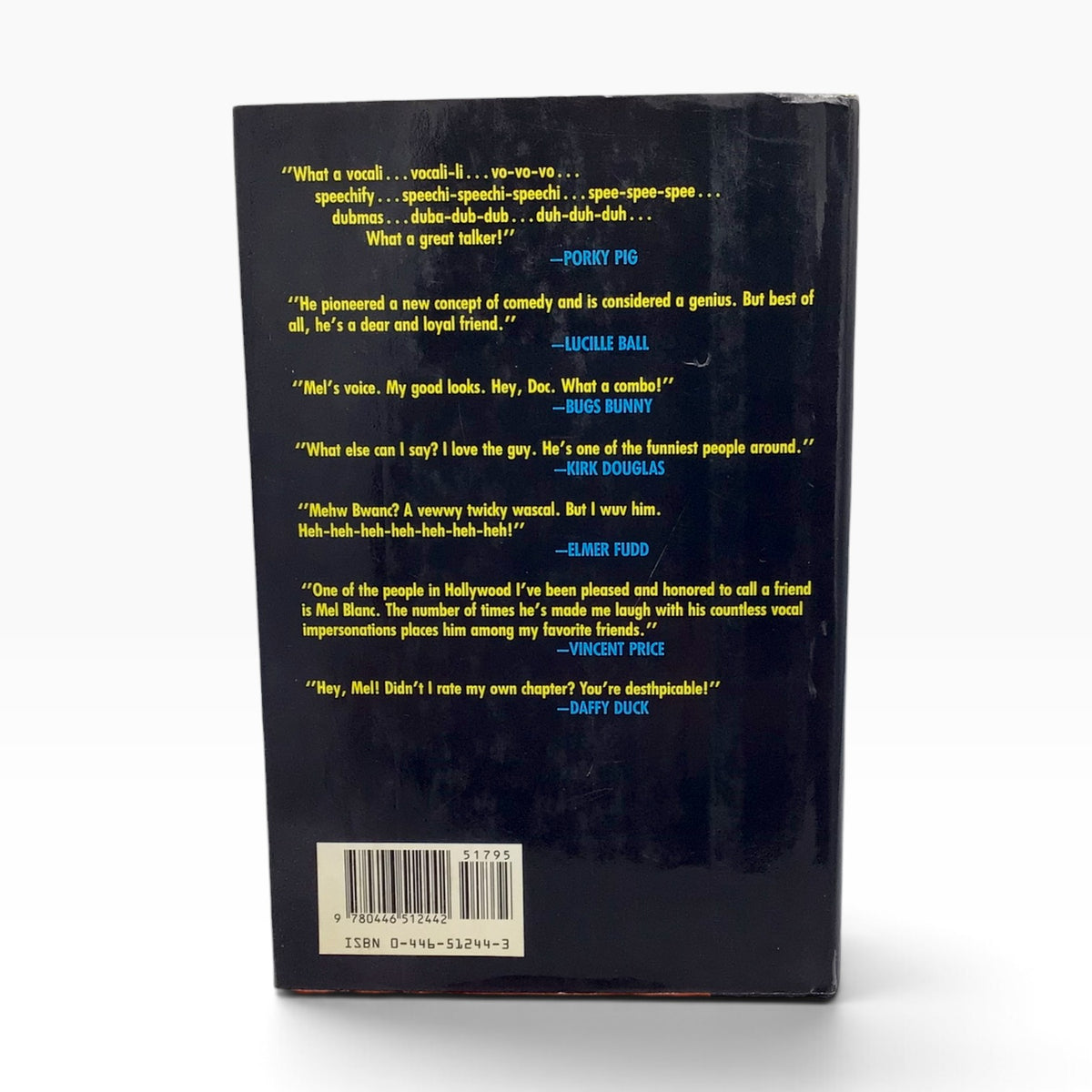 Mel Blanc Signed That's Not All Folks! – My Life in the Golden Age of Cartoons and Radio – 1988 Hardcover