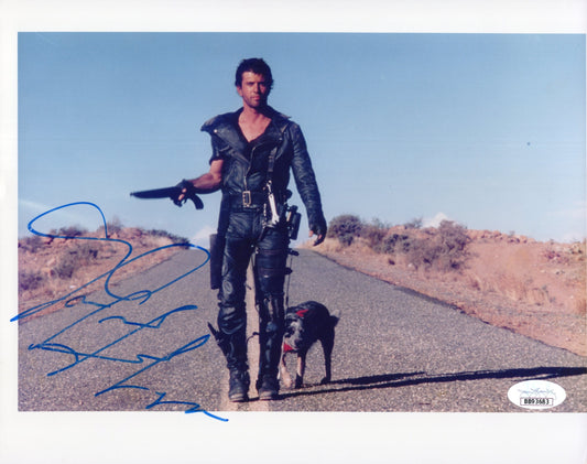 Mel Gibson Signed Photo 8x10, Mel Gibson Autograph in Mad Max 2 Road Warrior, JSA Letter BB93683 and PSA Letter Double Certified Authentic