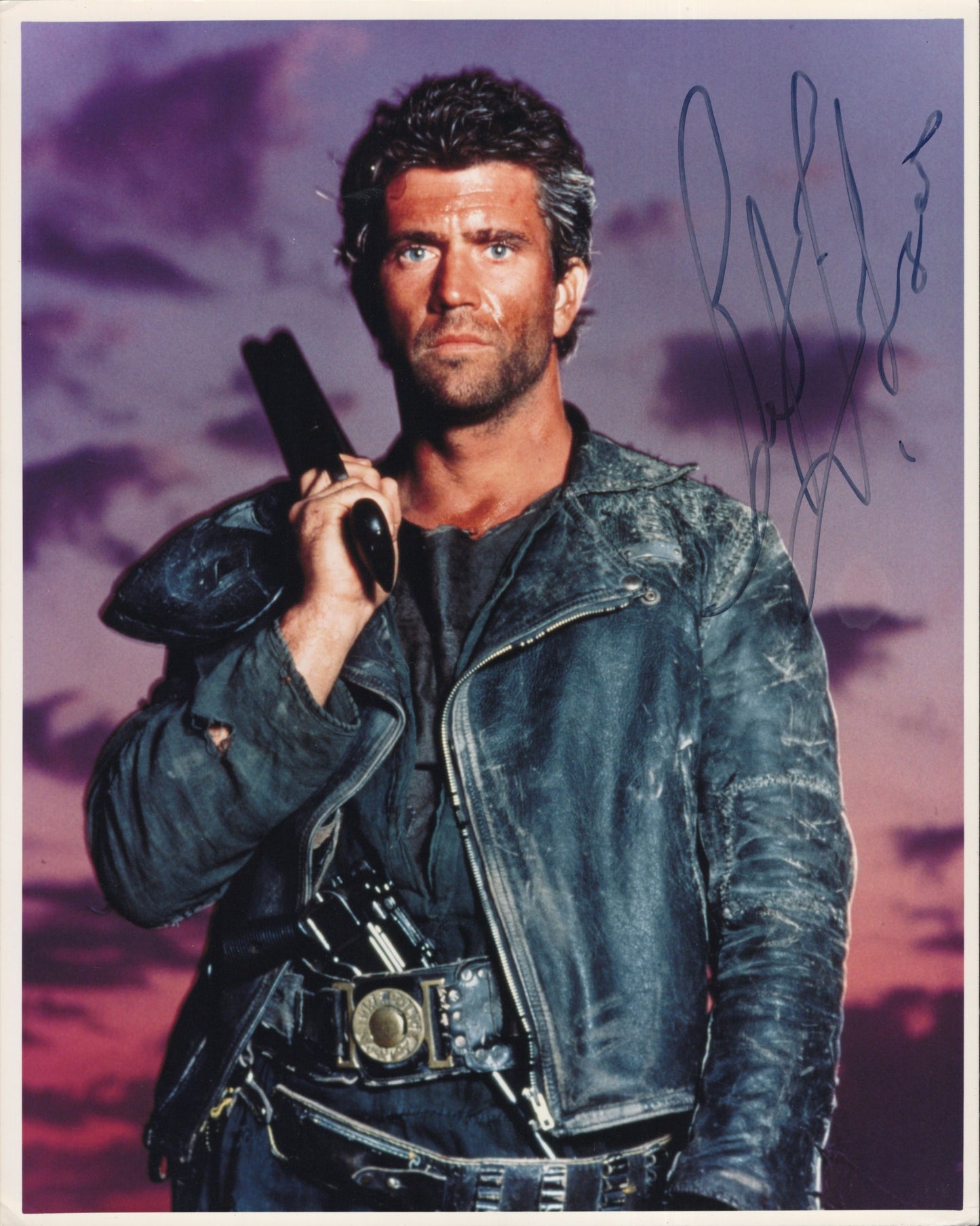 Mel Gibson Signed Photo 8x10, Mel Gibson Autograph in Mad Max, JSA Letter BB93676 and PSA Letter Certified Authentic