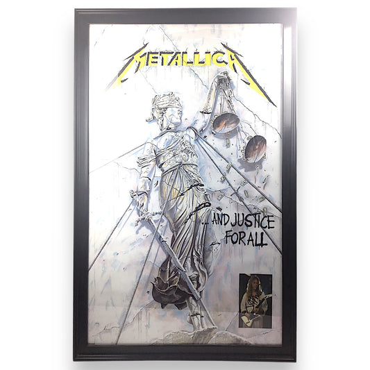 Metallica “And Justice for All” Poster w/ James Hetfield‑Signed Photo
