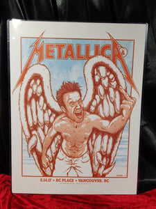 Metallica Concert Poster Silkscreen Print 18x24" 08142017 Vancouver Rogers