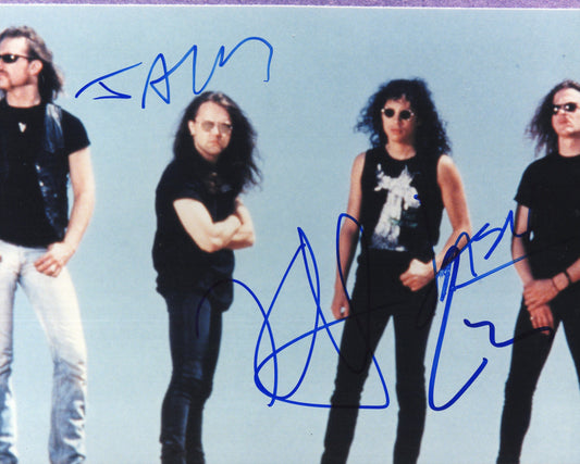 Metallica Signed Photo 8x10, Metallica Autograph by Entire Band, JSA Letter BB93686 and PSA Letter Double Certified