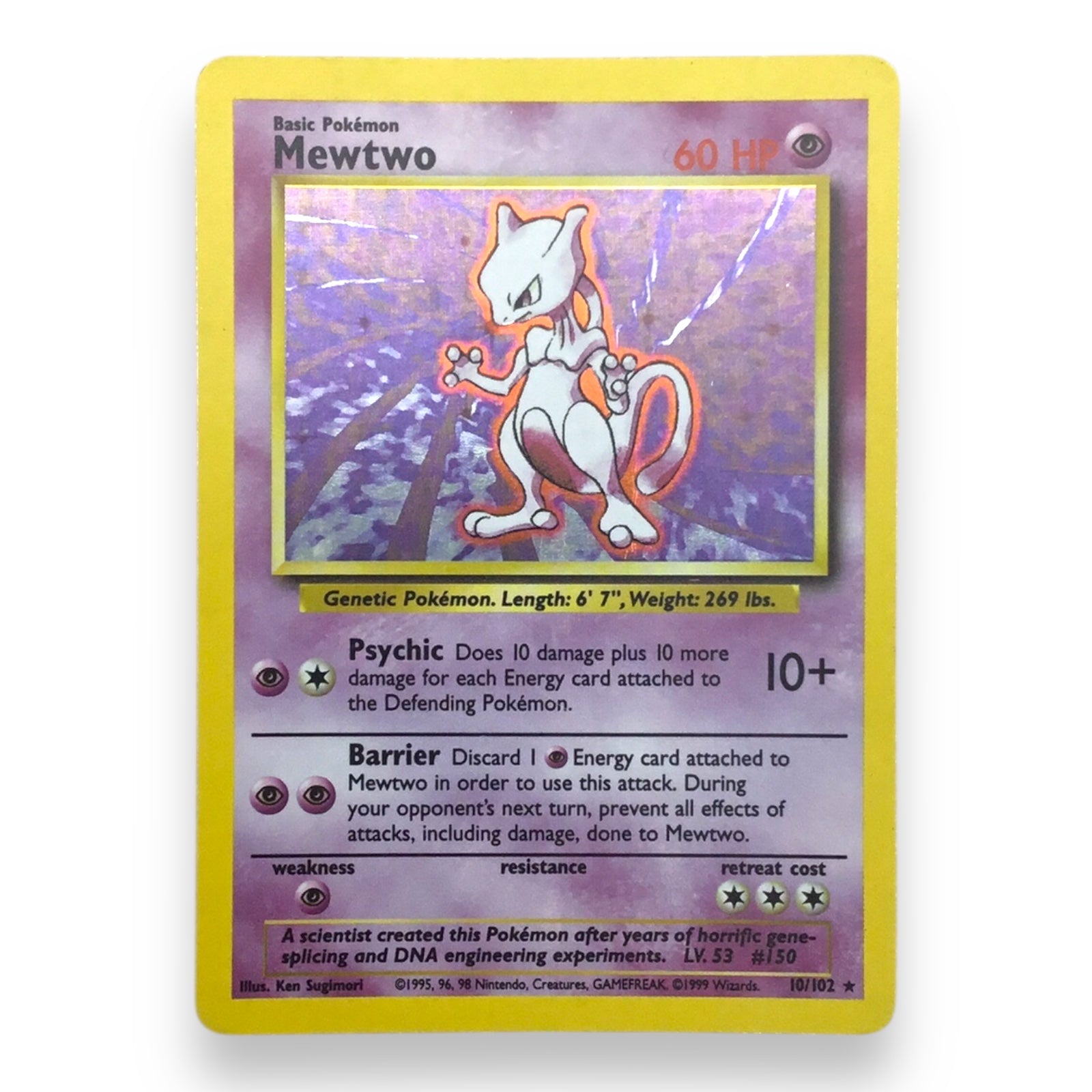 Mewtwo (10/102) Holo Pokémon Card