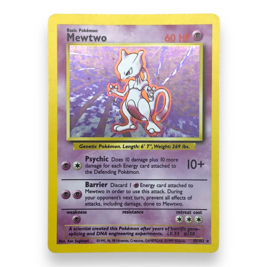 Mewtwo (10/102) Holo Pokémon Card