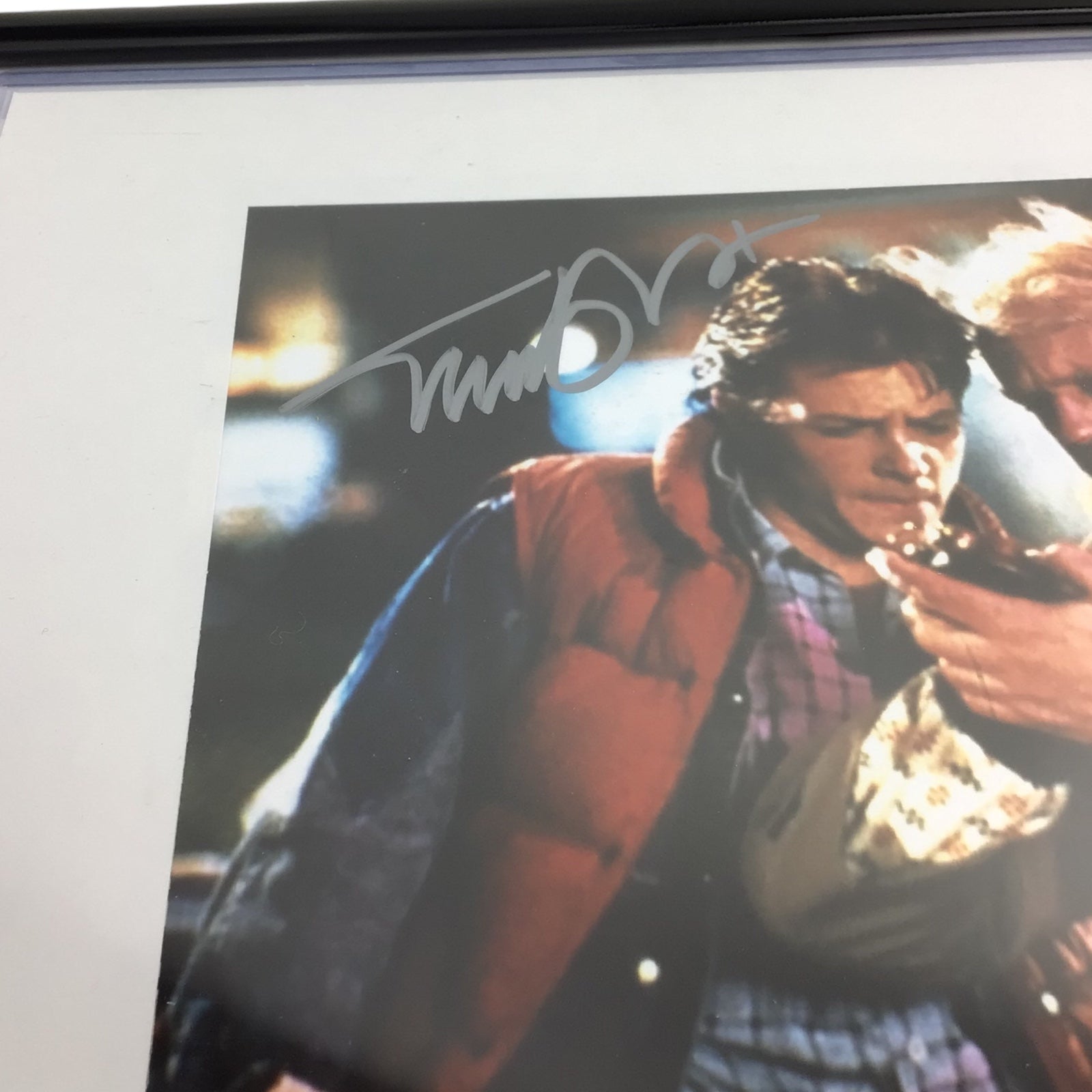 Michael J. Fox & Christopher Lloyd Signed Back to the Future Photo 12x14 COA Framed