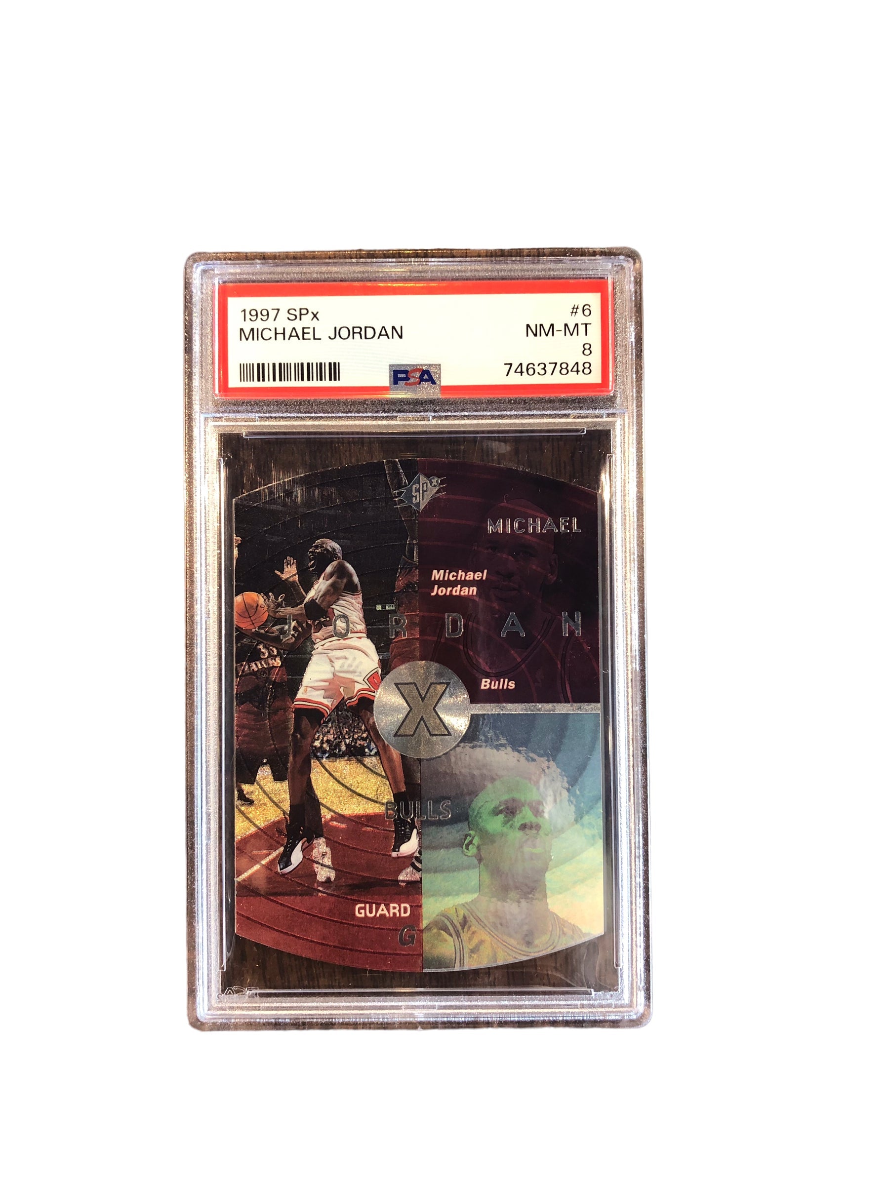 Michael Jordan Bulls 1997 SPx #6 Silver Die Cut PSA 8