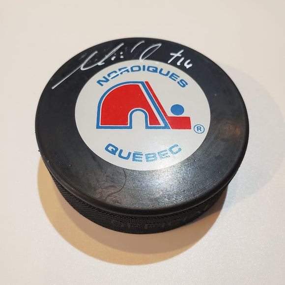 Michel Goulet Guaranteed Authentic Autographed Hockey Puck