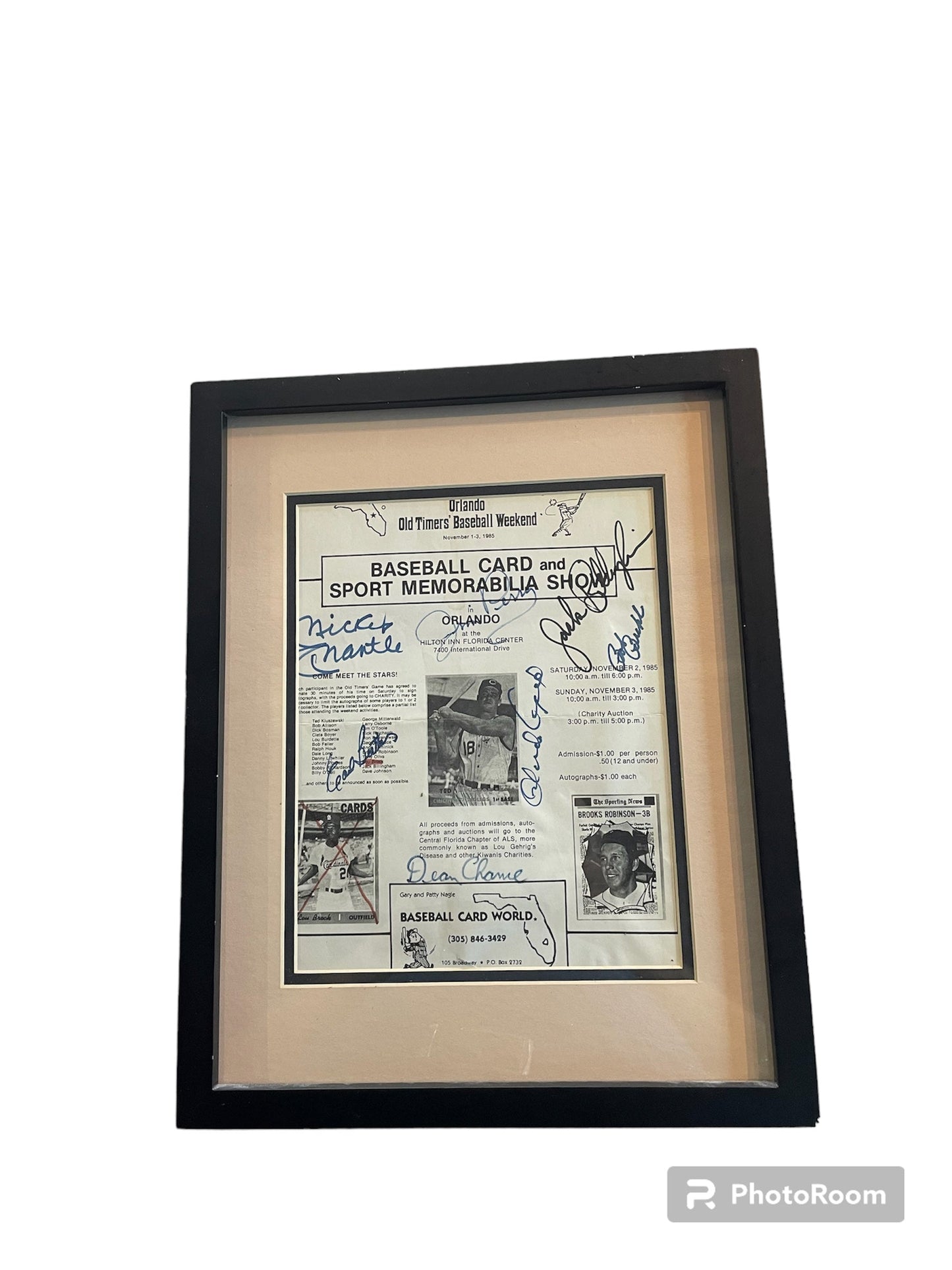 Mickey Mantle Jim Perry and other Yankees Autographed Picture PSA Cert