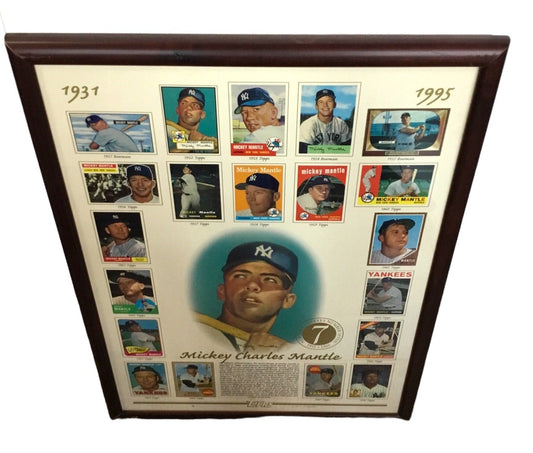 Mickey Mantle Topps LIMITED EDITION /10,000 COMMEMORATIVE Sheet Frame W/ COA