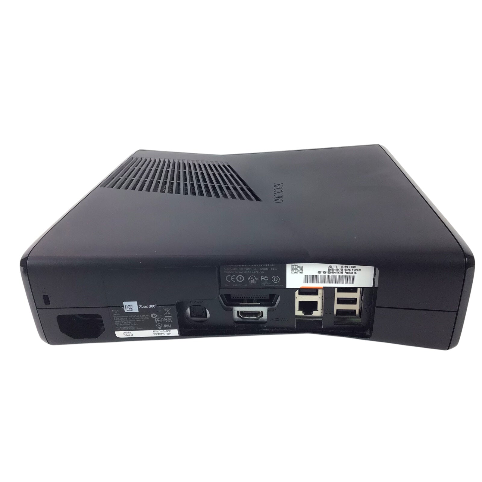 Microsoft Xbox 360 Slim Console - 4GB with Controller & Cables (Working)