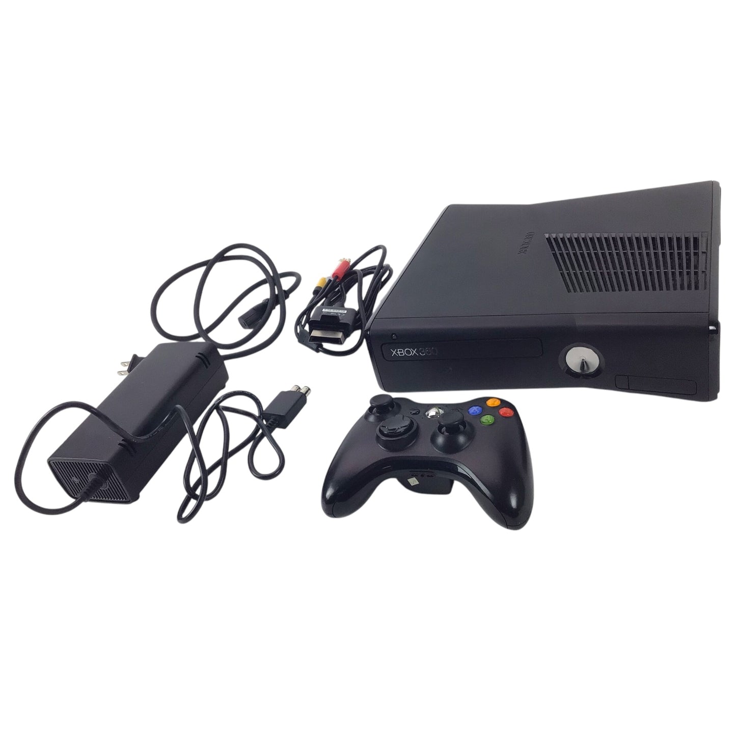 Microsoft Xbox 360 Slim Console - 4GB with Controller & Cables (Working)