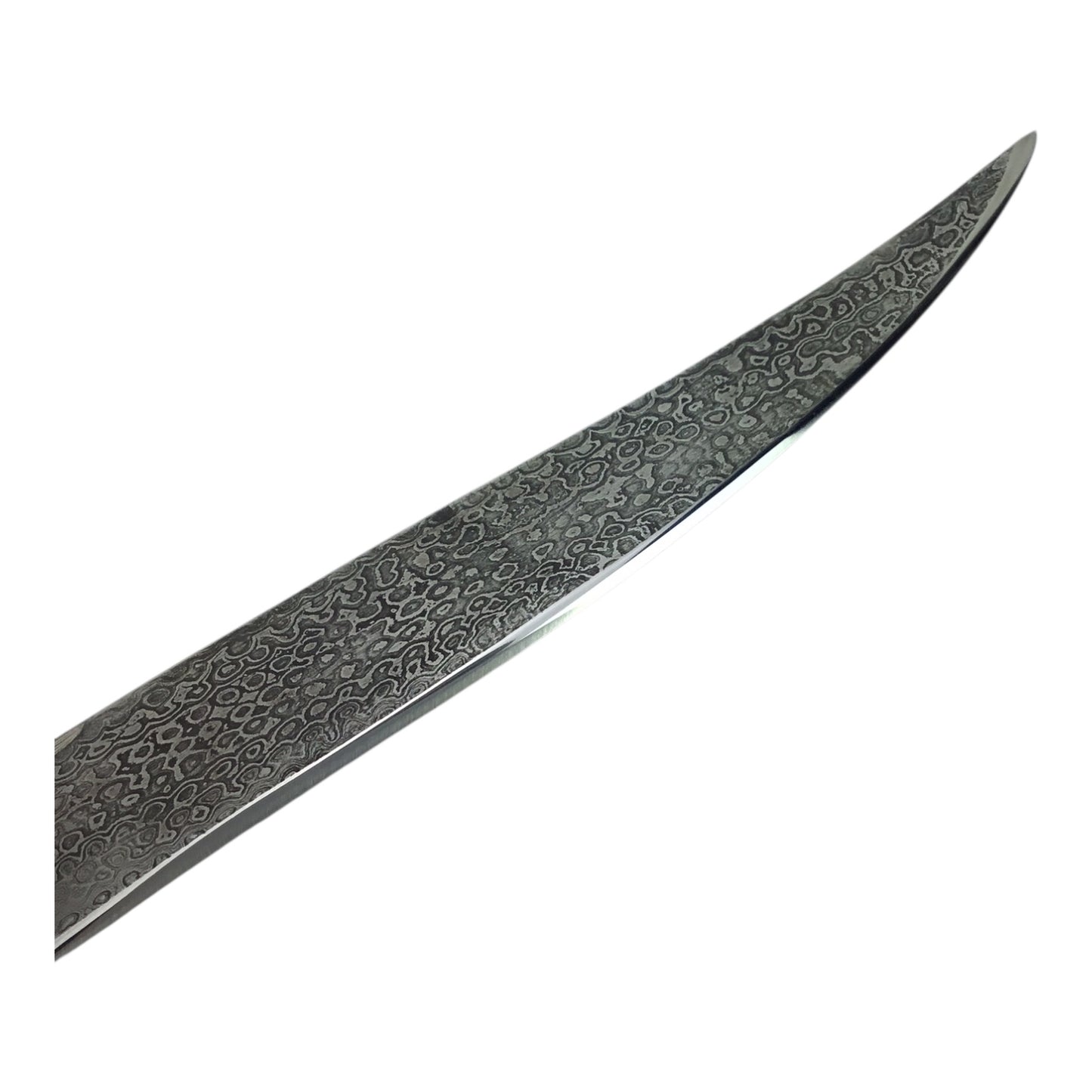 Middle Eastern Damascus Blade Bone Handle Knife with Sheath