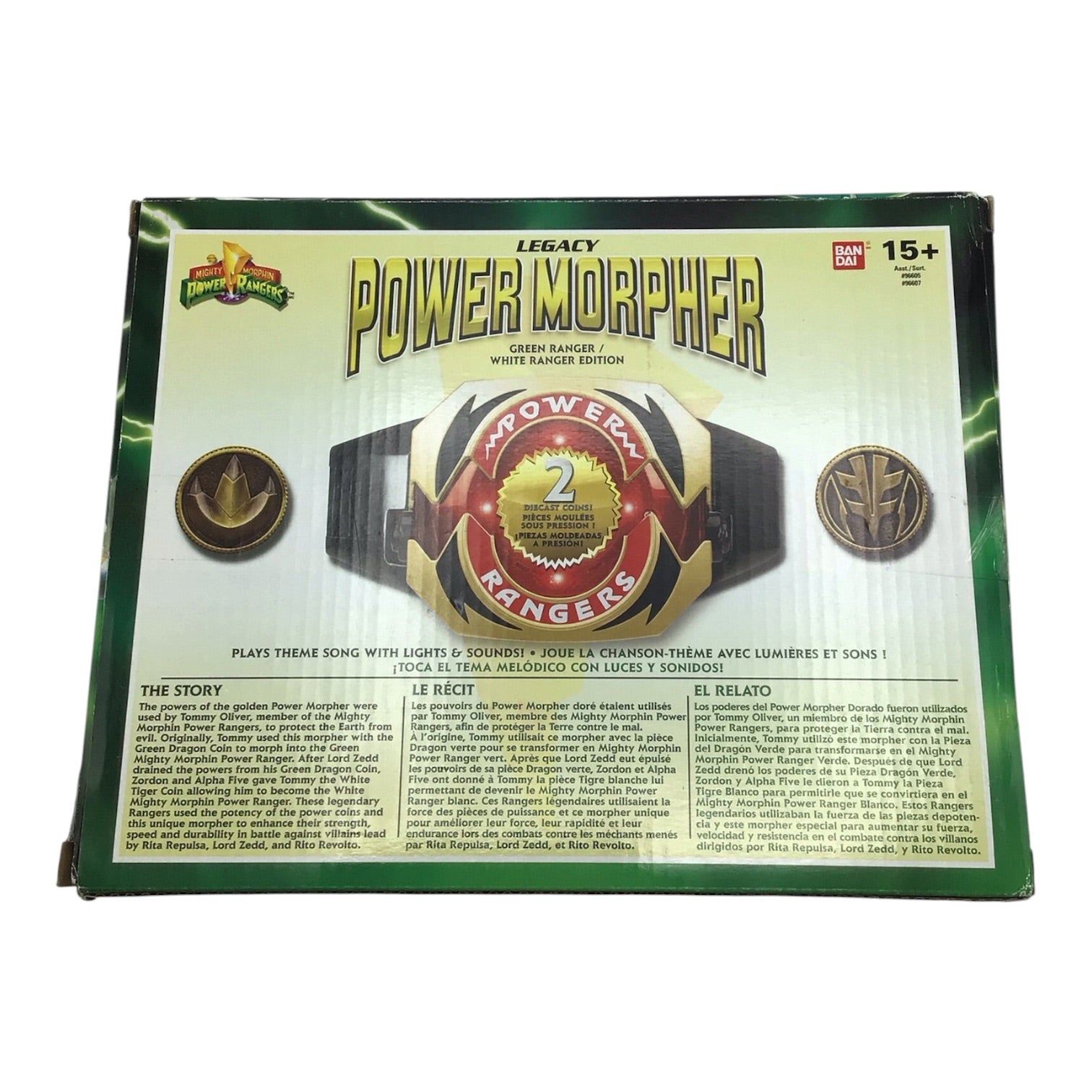 Mighty Morphin Power Rangers Legacy Power Morpher Green & White Ranger Edition