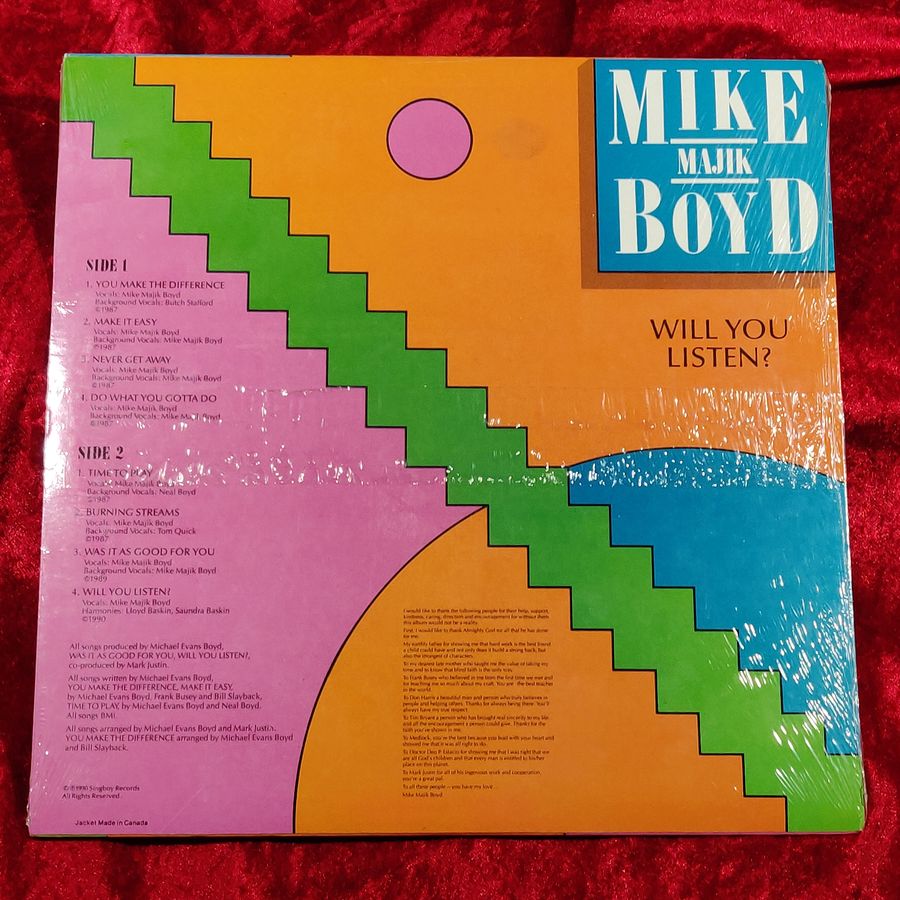 Mike Majik Boyd - Will You Listen LP Sealed