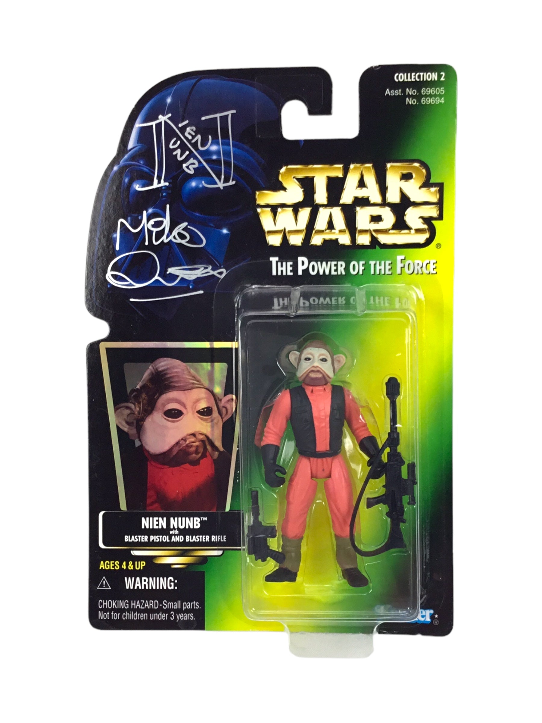 Mike Quinn Autographed Nien Nunb Action Figure In Box JSA Certified