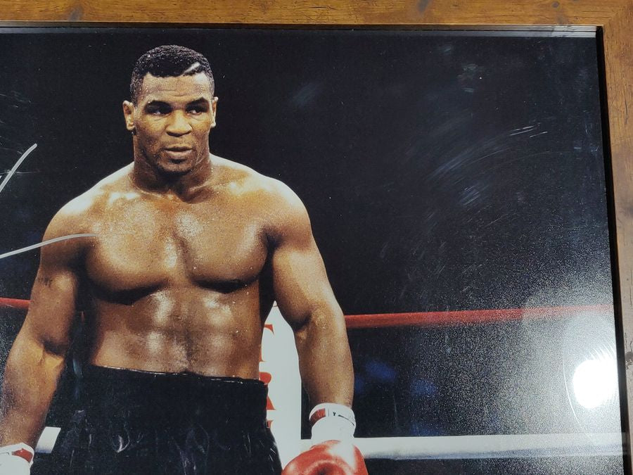 Mike Tyson Autographed Framed Photograph 18x22