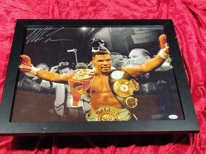 Mike Tyson Autographed Framed Photograph Certified Authentic 16x20"