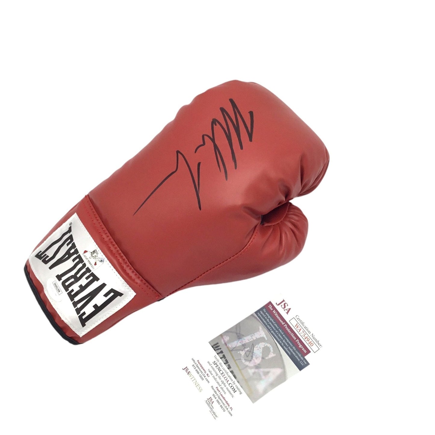 Mike Tyson Autographed Red Everlast Boxing Glove Certified Authentic JSA