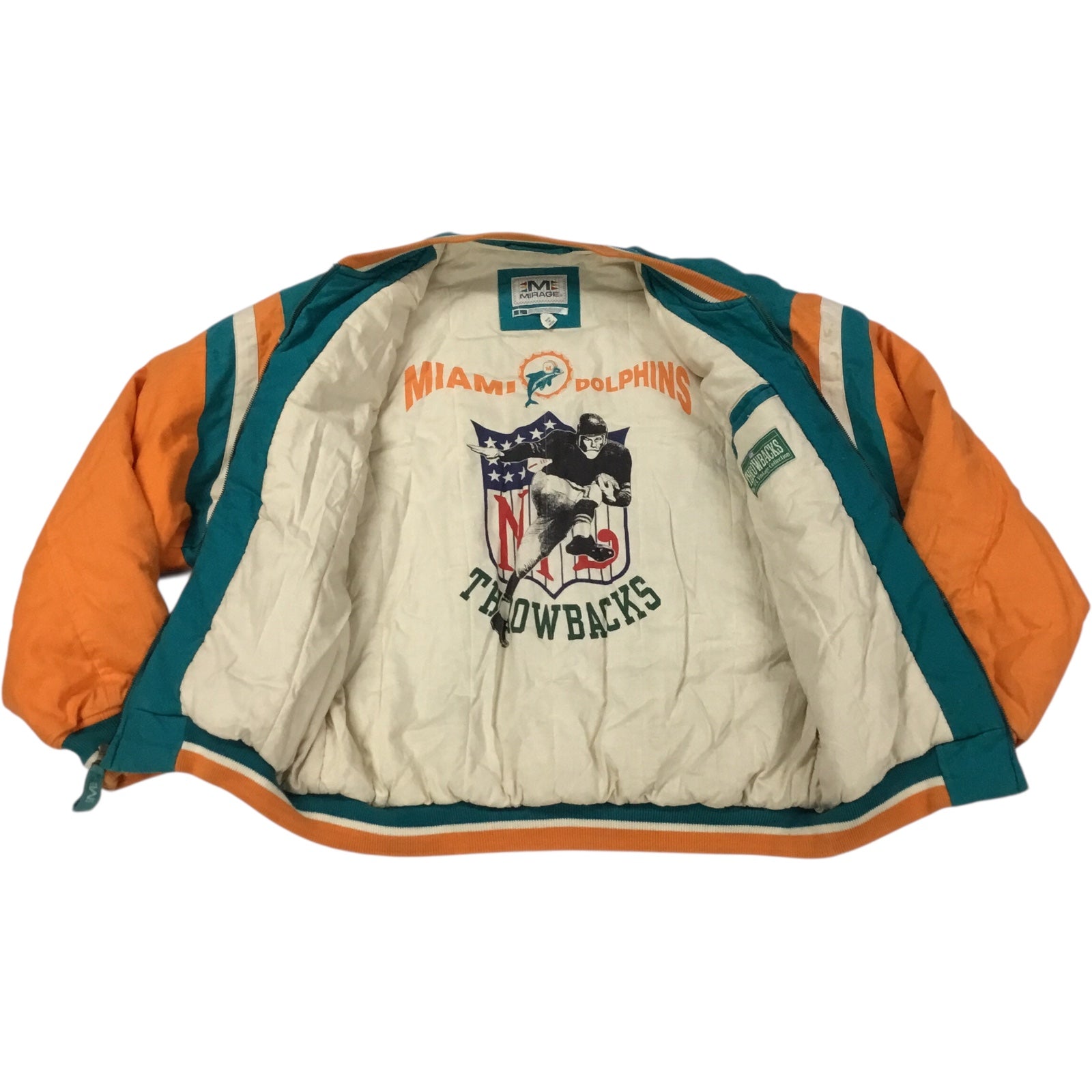 Mirage Vintage Miami Dolphins Jacket (Size Large, Excellent Condition)