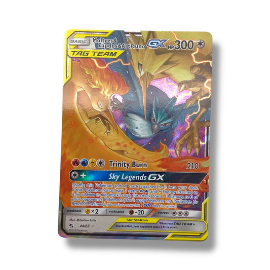 Moltres & Zapdos & Articuno GX Pokémon Card - Hidden Fates