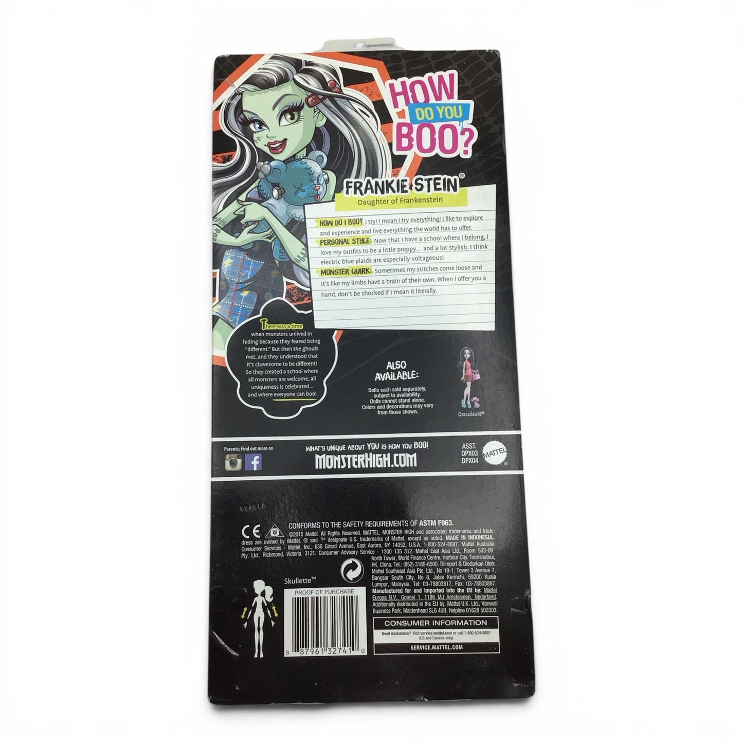 Monster High Frankie Stein Ghoul's Beast Pet (2015) - NIB