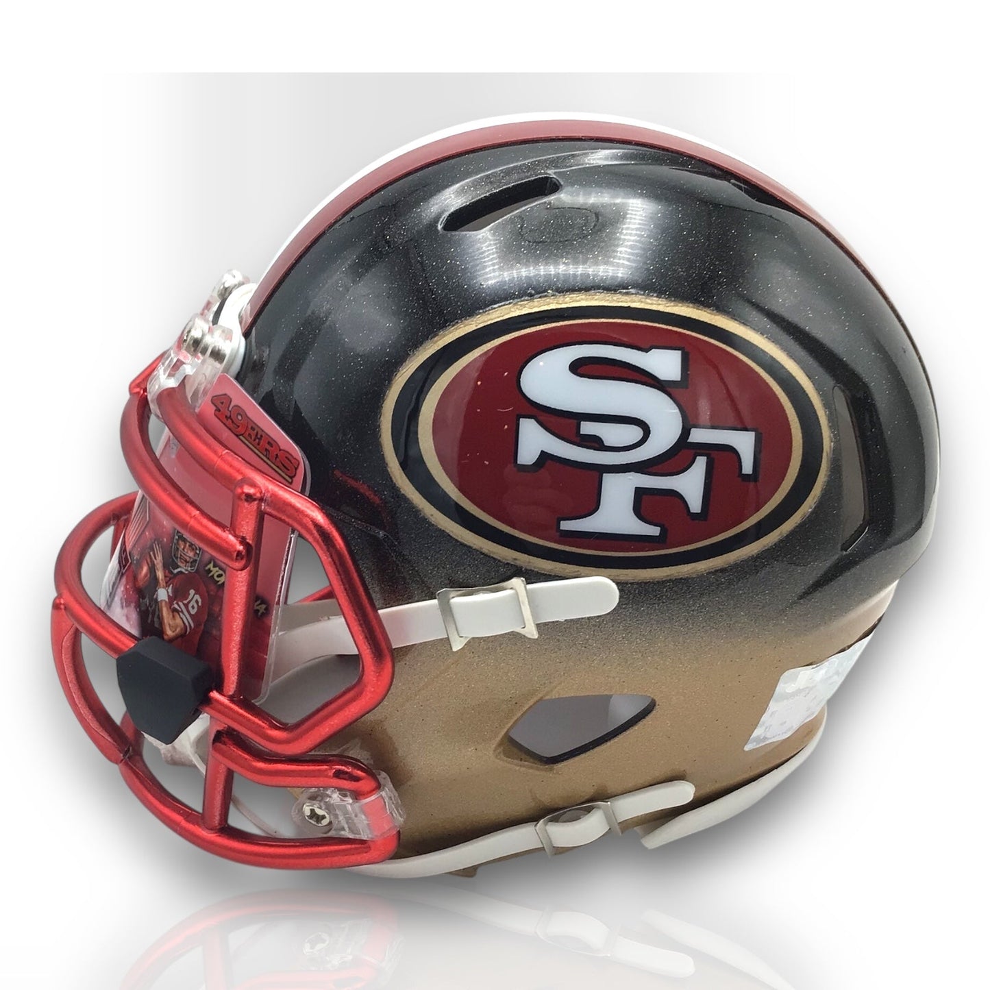 Montana - Rice - Young - Signed San Francisco 49ers Rare 2 Color Mini Helmet COA