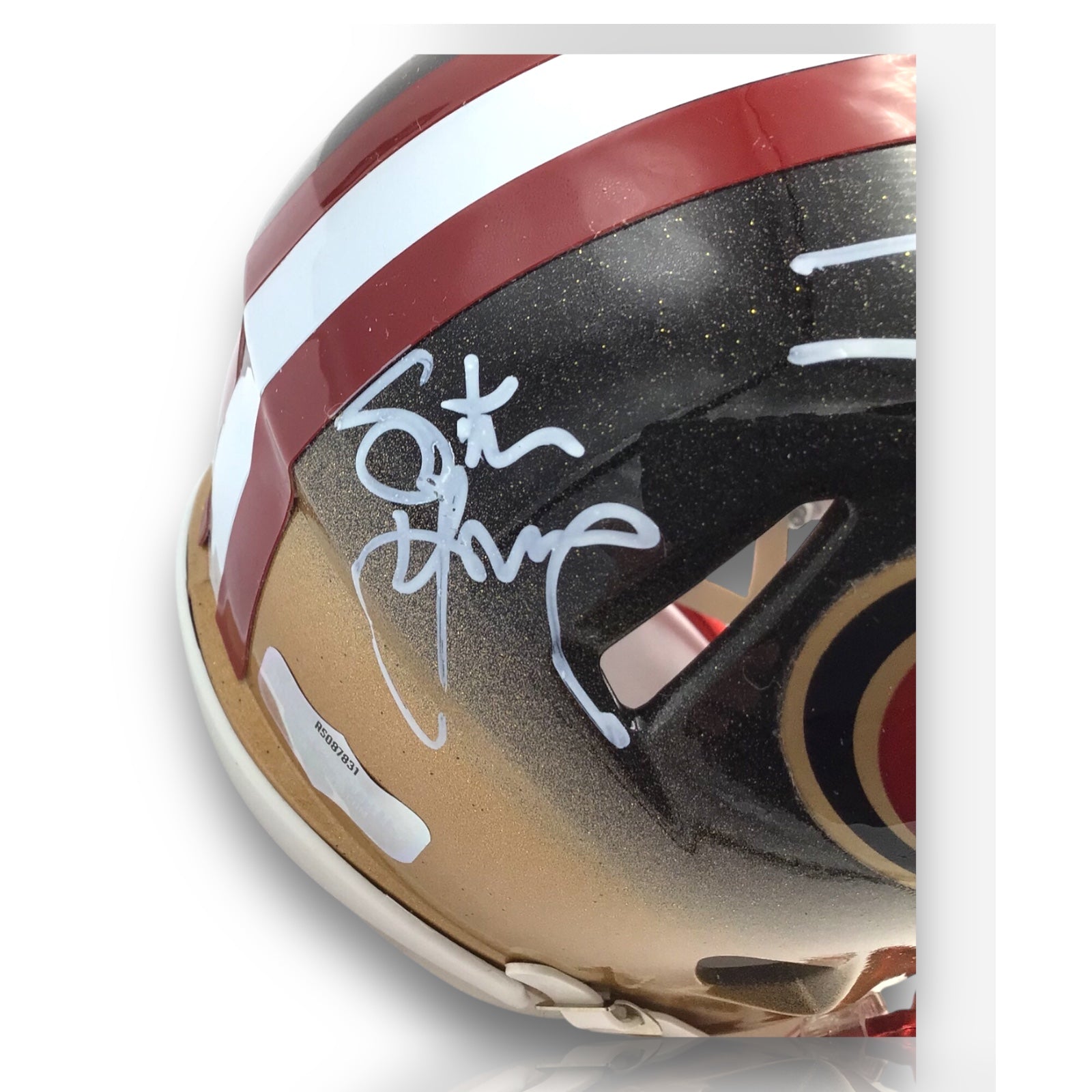 Montana - Rice - Young - Signed San Francisco 49ers Rare 2 Color Mini Helmet COA