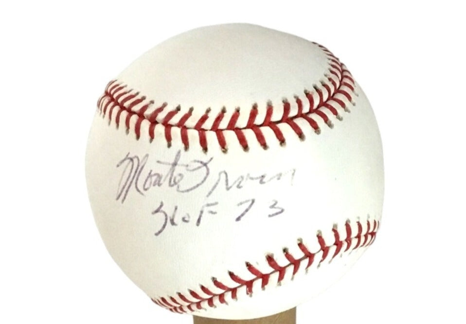 Monte Irvin Certified Authentic Autographed Baseball Monogrammed w/ H.O.F. 73