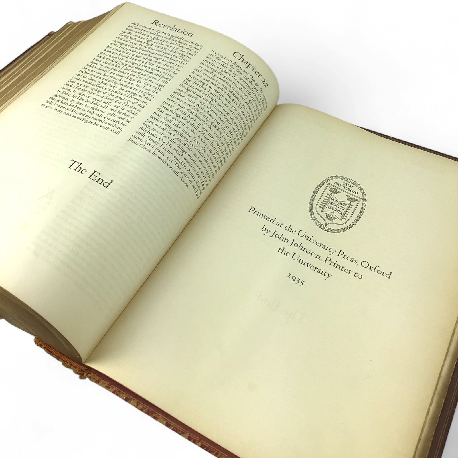 Monumental 1935 King James Oxford Lectern Bible Bruce Rogers Red Goatskin