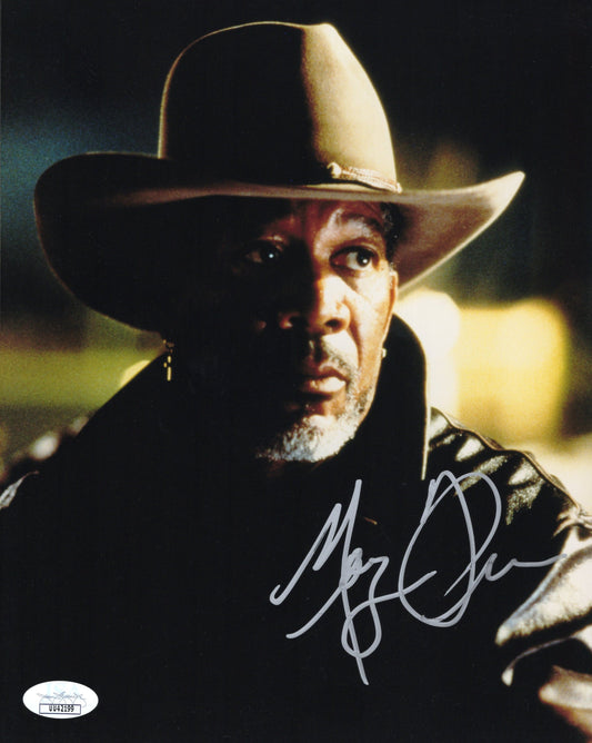 Morgan Freeman Signed Photo 8x10 Hard Rain, JSA & PSA Double Certified UU42199