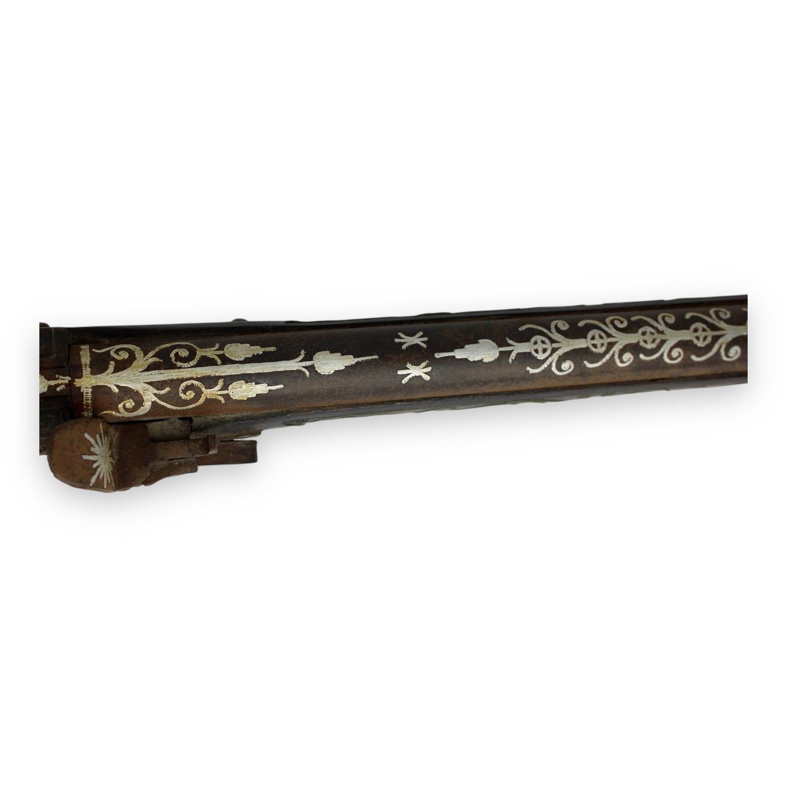 Morocco Flintlock Rifle Highly Decorated with Inlaid Mother of Pearl 17th-18thC