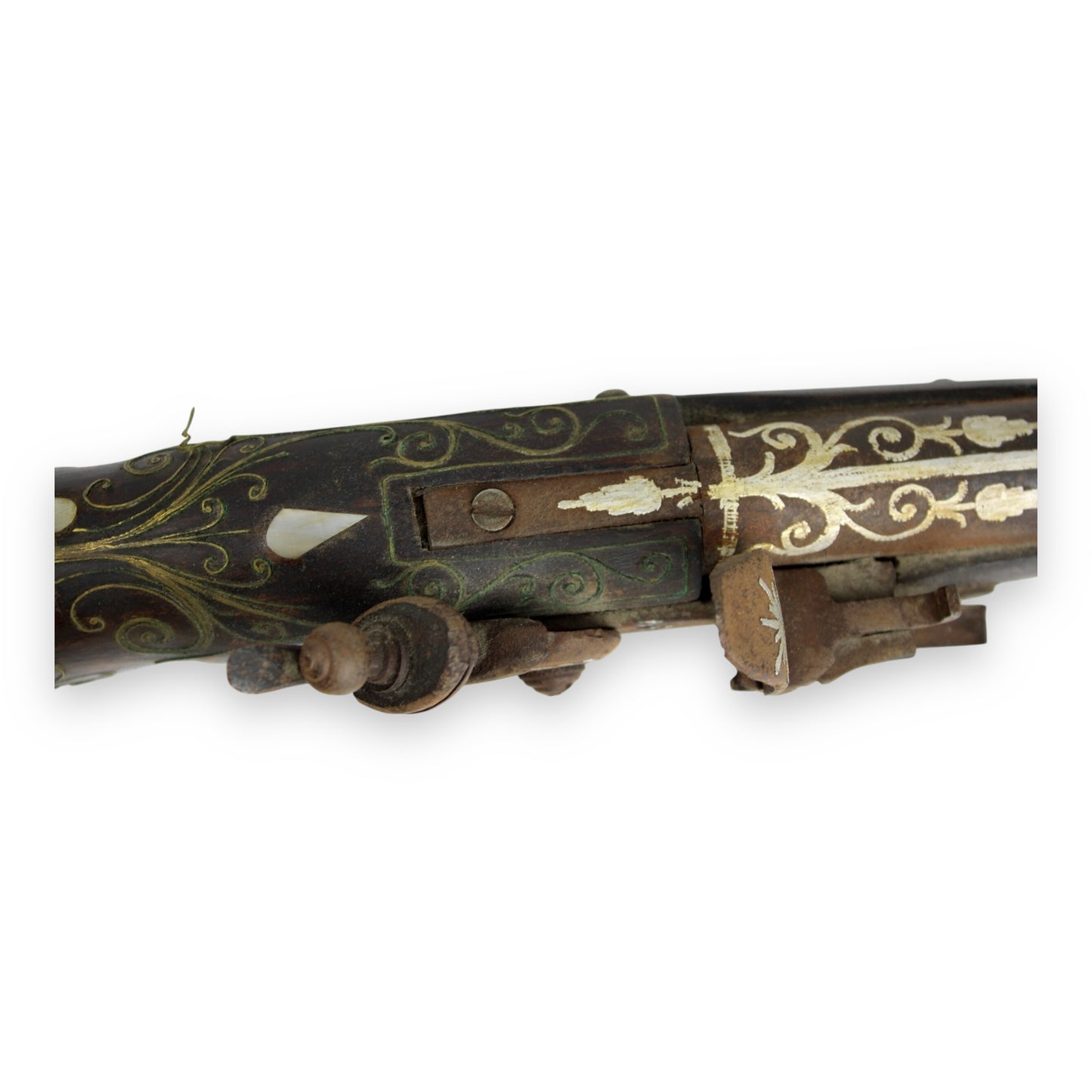 Morocco Flintlock Rifle Highly Decorated with Inlaid Mother of Pearl 17th-18thC