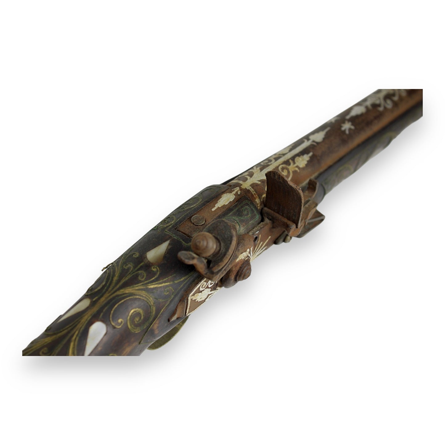 Morocco Flintlock Rifle Highly Decorated with Inlaid Mother of Pearl 17th-18thC