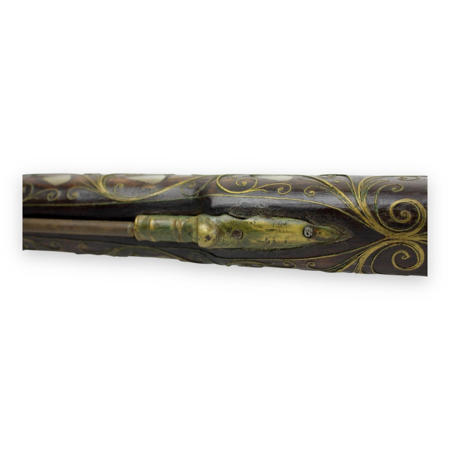 Morocco Flintlock Rifle Highly Decorated with Inlaid Mother of Pearl 17th-18thC
