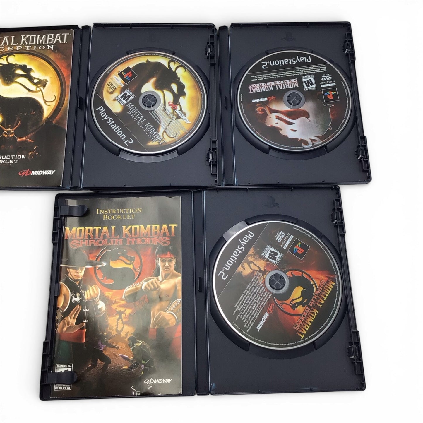 Mortal Kombat Collection PlayStation 2 - Deception, Armageddon, Shaolin Monks