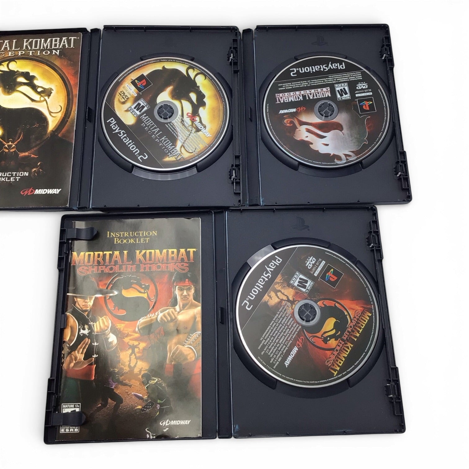 Mortal Kombat Collection PlayStation 2 - Deception, Armageddon, Shaolin Monks