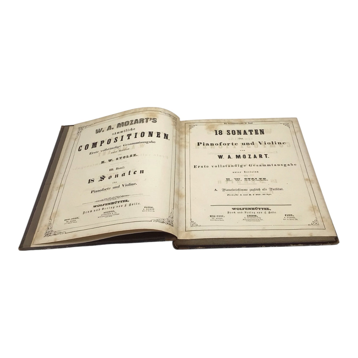 Mozart's Work: 18 Sonatas for Piano & Violin 3A + 3B (German) Set of 2