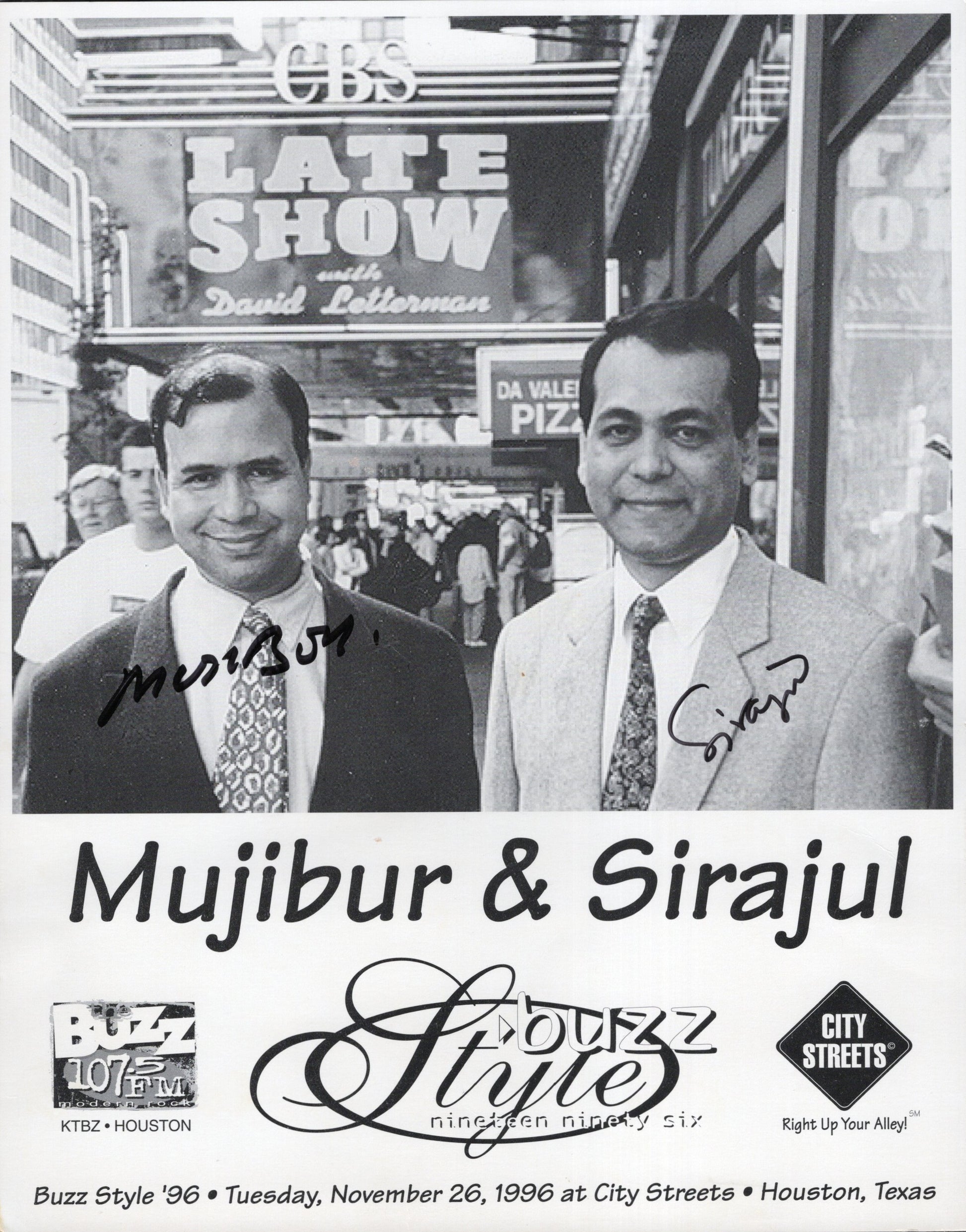 Mujibur & Sirajul from Buzz Style 1996, Set of 5 Promo Materials with Many Personalized, Mujibur & Sirajul Autographs