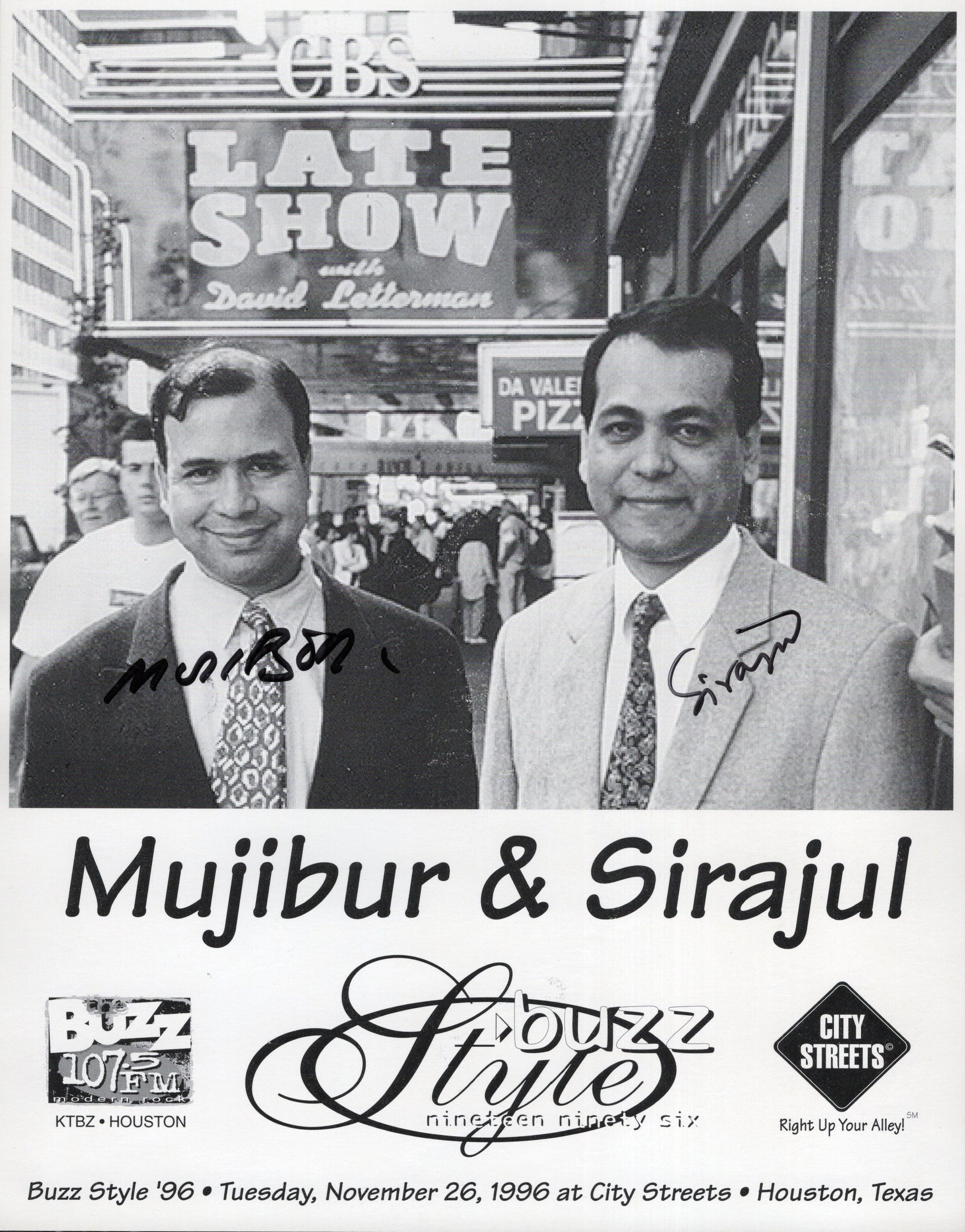 Mujibur & Sirajul from Buzz Style 1996, Set of 5 Promo Materials with Many Personalized, Mujibur & Sirajul Autographs