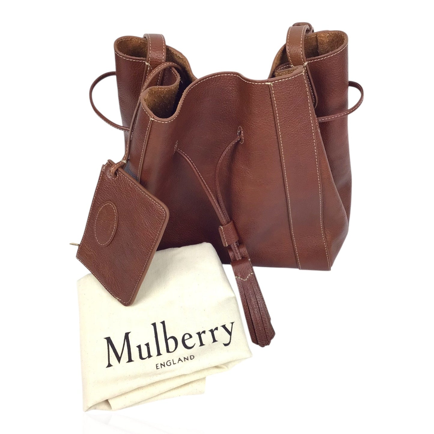 Mulberry Millie Medium Tote Bag Brown Leather & Zippered Wallet